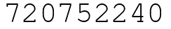 Число 720752240.
