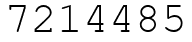 Число 7214485.