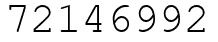Число 72146992.