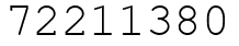 Число 72211380.