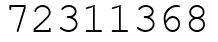 Число 72311368.