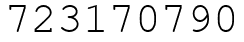 Число 723170790.