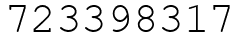 Число 723398317.