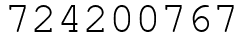 Число 724200767.