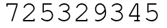 Число 725329345.