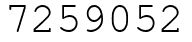 Число 7259052.