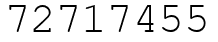 Число 72717455.