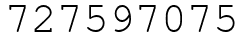 Число 727597075.