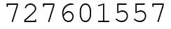 Число 727601557.