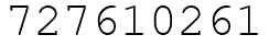 Число 727610261.