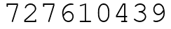 Число 727610439.