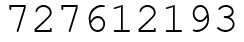 Число 727612193.