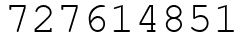 Число 727614851.