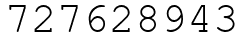 Число 727628943.