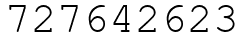 Число 727642623.