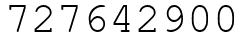 Число 727642900.