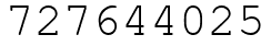 Число 727644025.