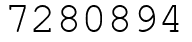Число 7280894.