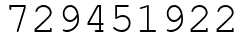 Число 729451922.