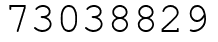 Число 73038829.