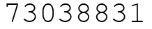 Число 73038831.