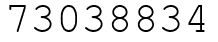 Число 73038834.