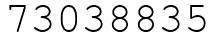 Число 73038835.