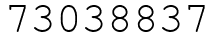 Число 73038837.