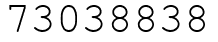 Число 73038838.