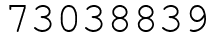 Число 73038839.