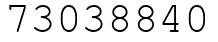 Число 73038840.