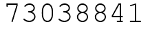 Число 73038841.