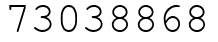 Число 73038868.