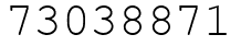 Число 73038871.