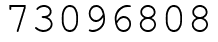 Число 73096808.