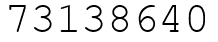 Число 73138640.