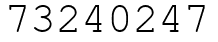 Число 73240247.