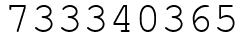 Число 733340365.