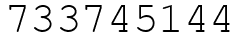 Число 733745144.