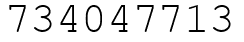 Число 734047713.