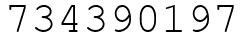 Число 734390197.