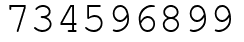 Число 734596899.