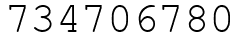 Число 734706780.