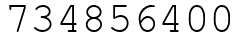 Число 734856400.