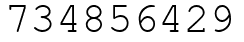Число 734856429.