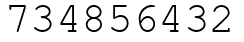 Число 734856432.