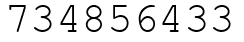 Число 734856433.