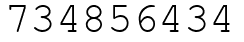 Число 734856434.