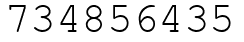 Число 734856435.