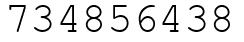 Число 734856438.
